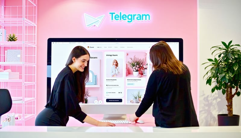 A team at PinkLink Consultancy working on a Telegram storefront design A team at PinkLink Consultancy working on a Telegram storefront design